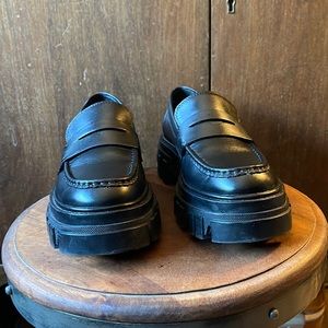 Trendy lug sole penny loafers